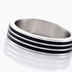 Bague Wallace Acier Blanc