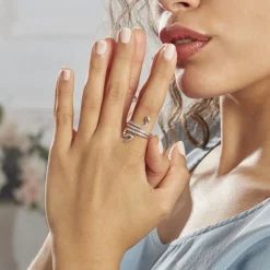 Bague Wesley Argent Blanc Oxydes De Zirconium