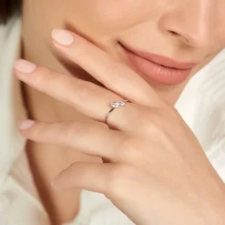 Bague Winter Sweetness Argent Blanc Oxyde De Zirconium