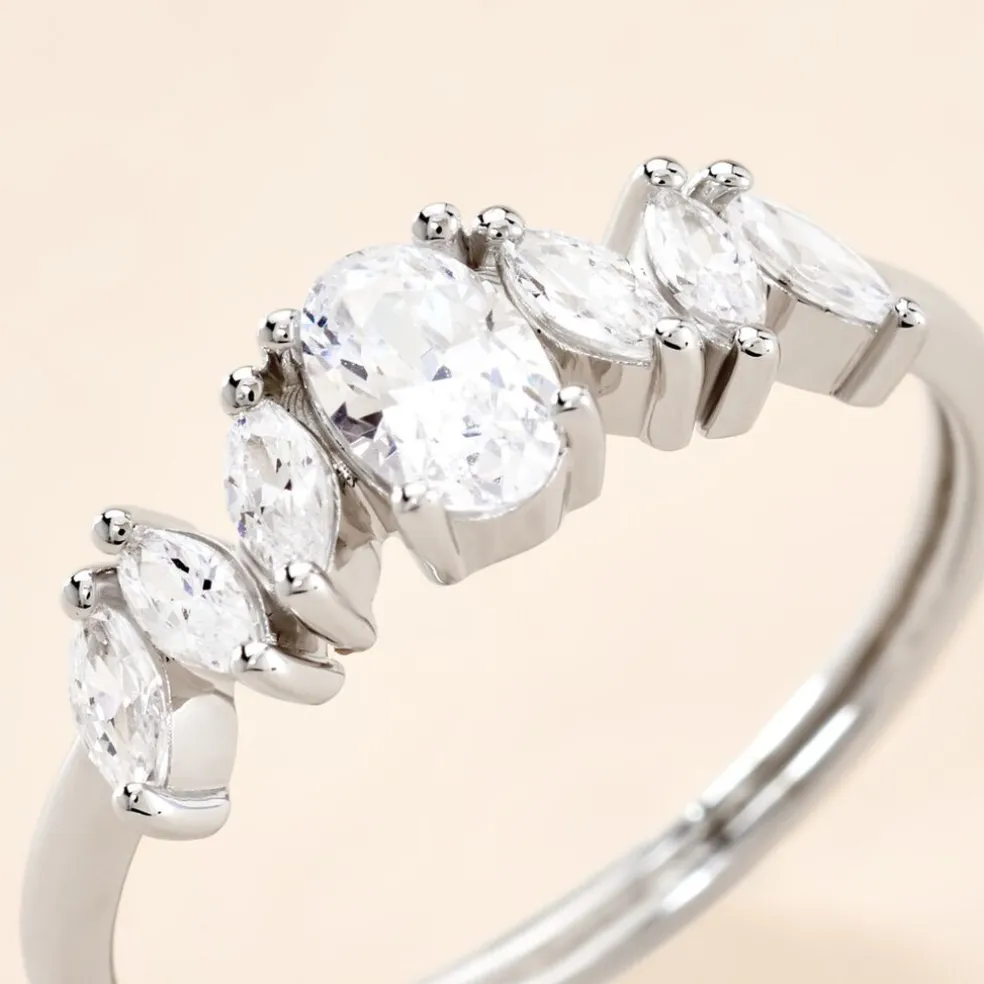 Bague Winter Sweetness Argent Blanc Oxyde De Zirconium