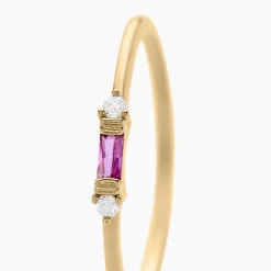 Bague Ylonna Plaque Or Jaune Pierre D'imitation Oxyde De Zirconium