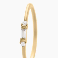 Bague Ylonna Plaque Or Jaune Oxyde De Zirconium