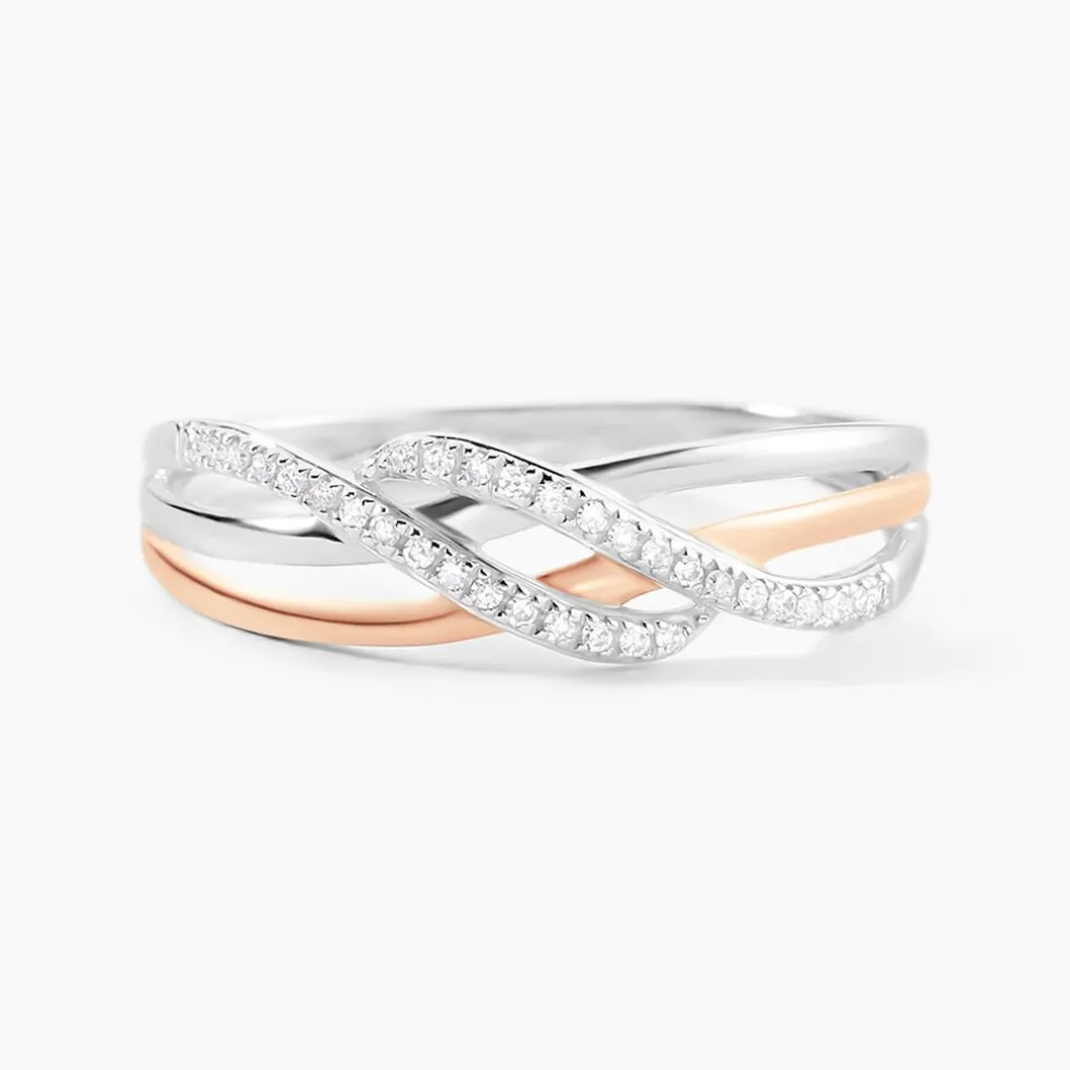Bague Zinna Or Bicolore Diamant