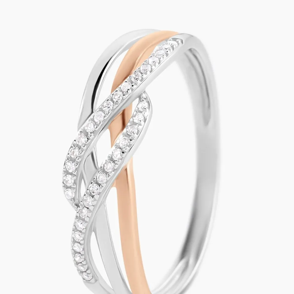 Bague Zinna Or Bicolore Diamant