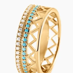 Bague Zoila Plaqué Or Jaune Oxyde De Zirconium