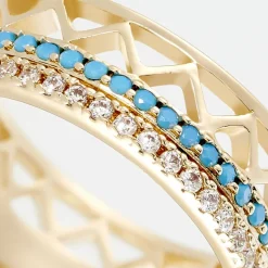 Bague Zoila Plaqué Or Jaune Oxyde De Zirconium