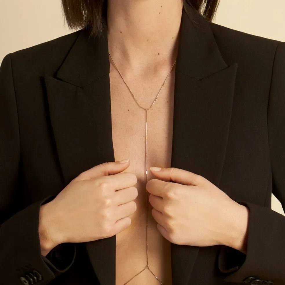 Bijou De Corps Sofiya Acier Jaune