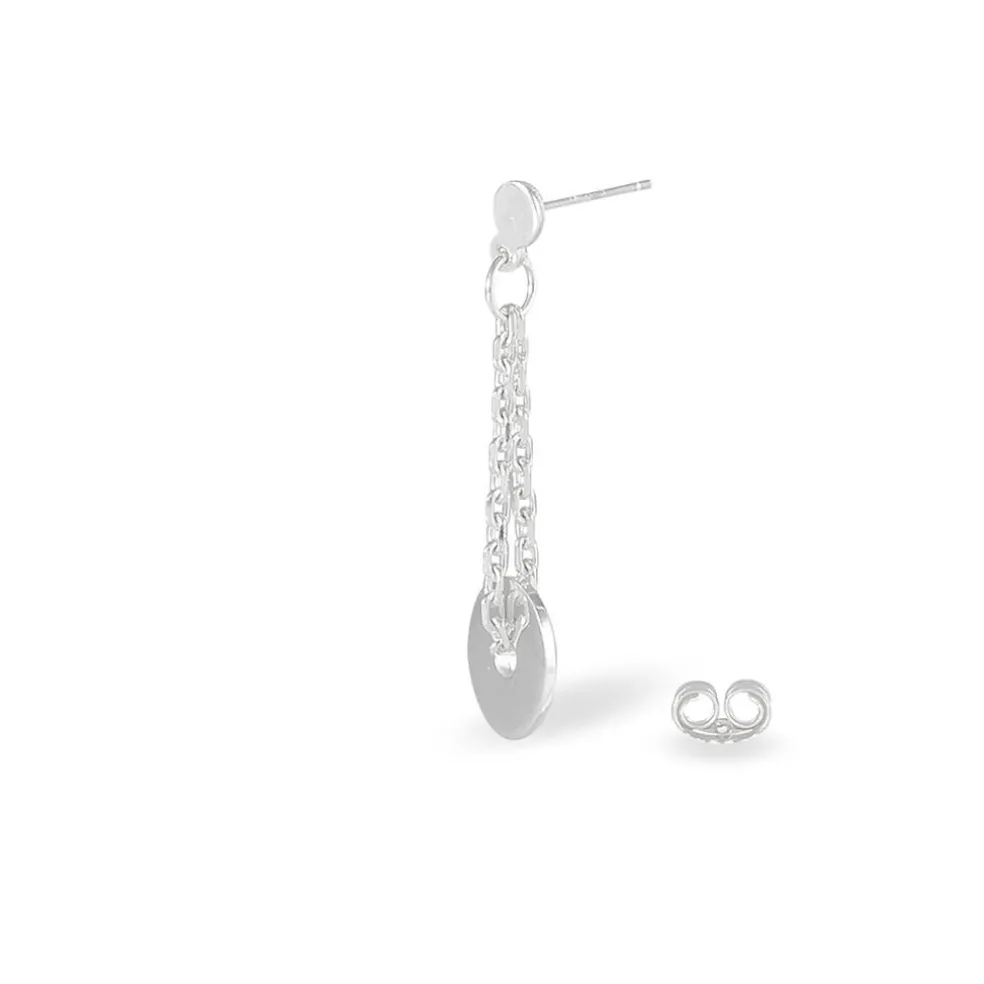 Bijou D'oreille Two Argent Blanc