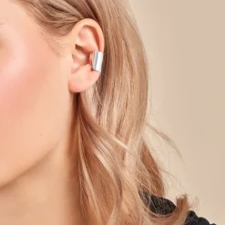 Bijou D'oreille Two Argent Blanc