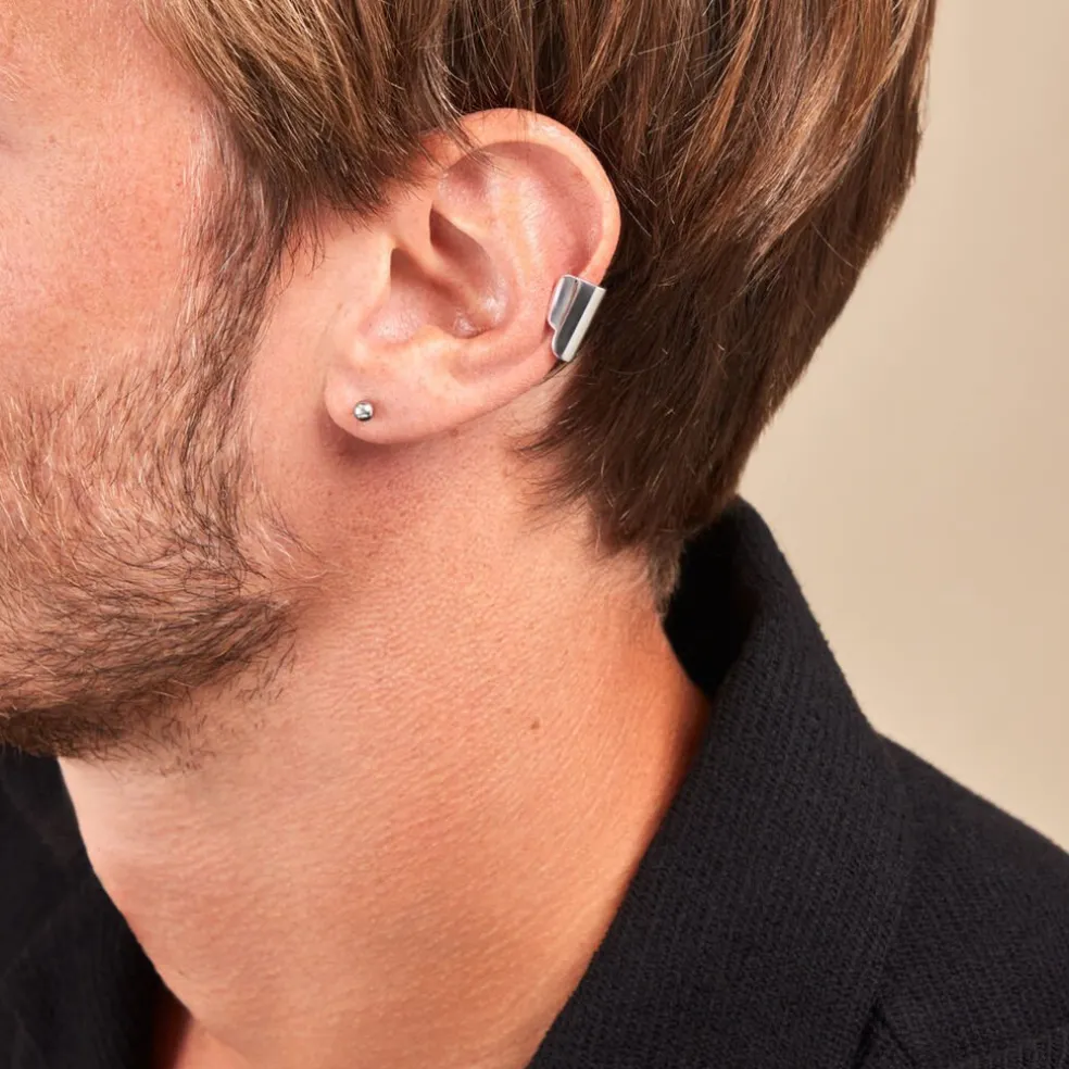 Bijou D'oreille Two Argent Blanc