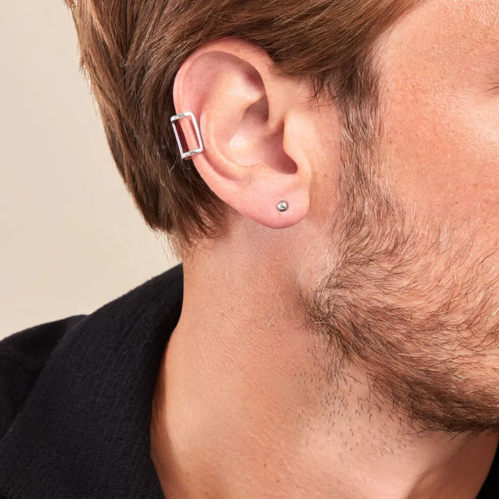 Bijou D'oreille Two Argent Blanc