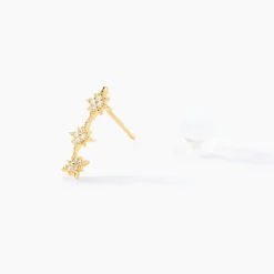 Bijou D'oreille Unitaire Arn Or Jaune Oxyde De Zirconium