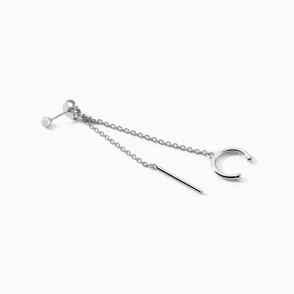 Bijou D'oreille Unitaire Argent Blanc Alexiia