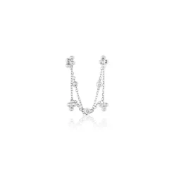 Bijou D'oreille Unitaire Kupla Argent Blanc