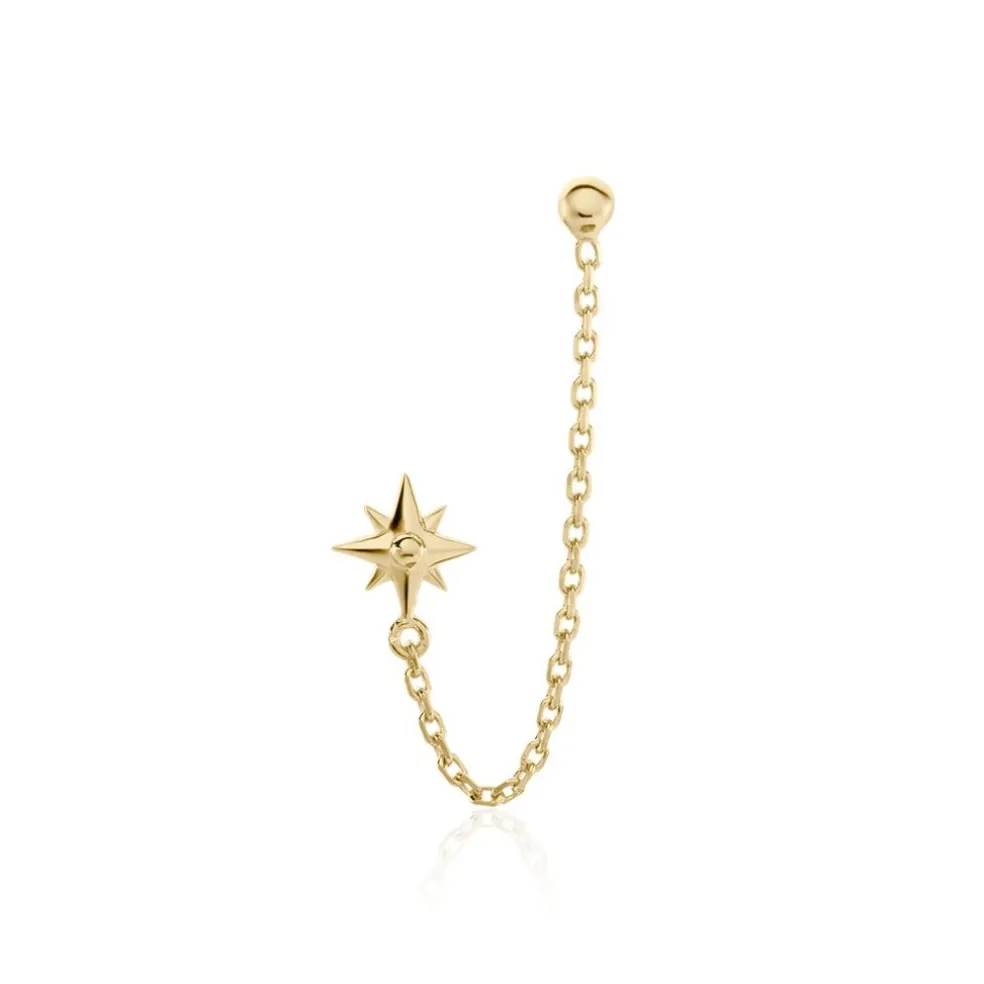 Bijou D'oreille Unitaire Plaqué Or Ignatus