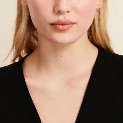 Bijou D'oreille Unitaire Pendante Larus Or Jaune Oxyde De Zirconium