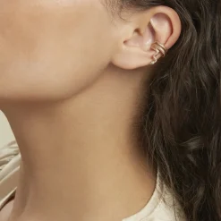 Bijou D'oreille Unitaire Silohe Plaqué Or Jaune