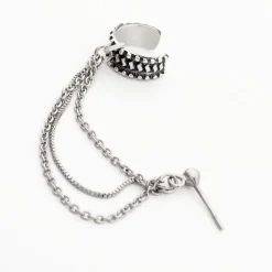 Bijou D'oreille Unitaire Waltraud Argent Blanc