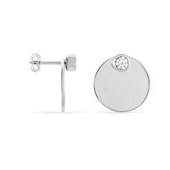 Bijoux D'oreilles Aleksandra Argent Blanc Oxyde De Zirconium