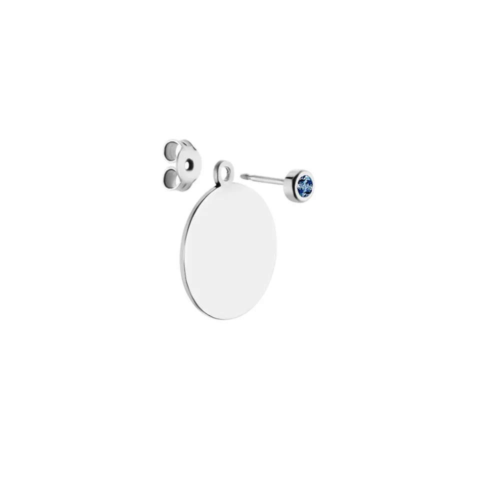 Bijoux D'oreilles Aleksandra Argent Blanc Oxyde De Zirconium