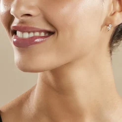 Bijoux D'oreilles Alexine Or Jaune Oxyde De Zirconium