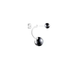 Bijoux D'oreilles Alyson Argent Blanc Céramique