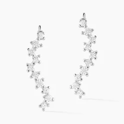 Bijoux D'oreilles Brandi Argent Rhodié Oxyde De Zirconium