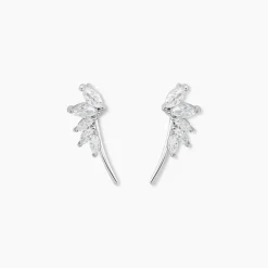 Bijoux D'oreilles Duchesse Argent Blanc Oxyde De Zirconium