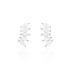 Bijoux D'oreilles Edma Or Blanc Oxyde De Zirconium