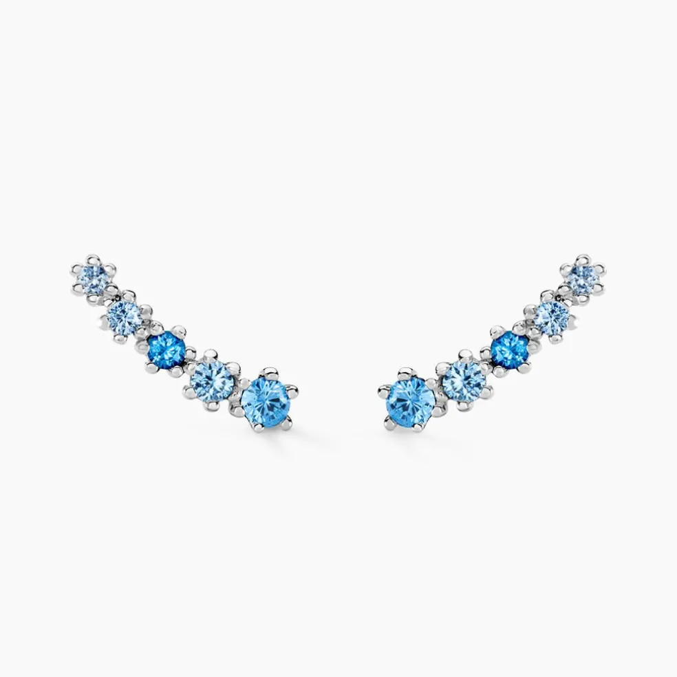 Bijoux D'oreilles Elorine Argent Blanc Oxyde De Zirconium