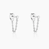 Bijoux D'oreilles Fantaisia Argent Blanc Oxyde De Zirconium