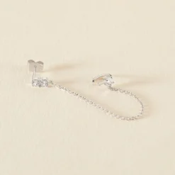 Bijoux D'oreilles Kirill Argent Blanc Oxyde De Zirconium