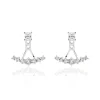 Bijoux D'oreilles Kyoto Or Blanc Oxyde De Zirconium