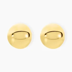 Bijoux D'oreilles Perles Solaires Acier Jaune