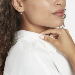 Bijoux D'oreilles Plaqué Or Dedale Oxydes De Zirconium