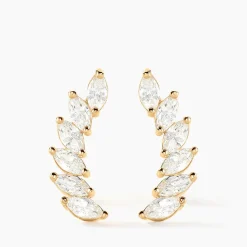 Bijoux D'oreilles Resa Or Jaune Oxyde De Zirconium