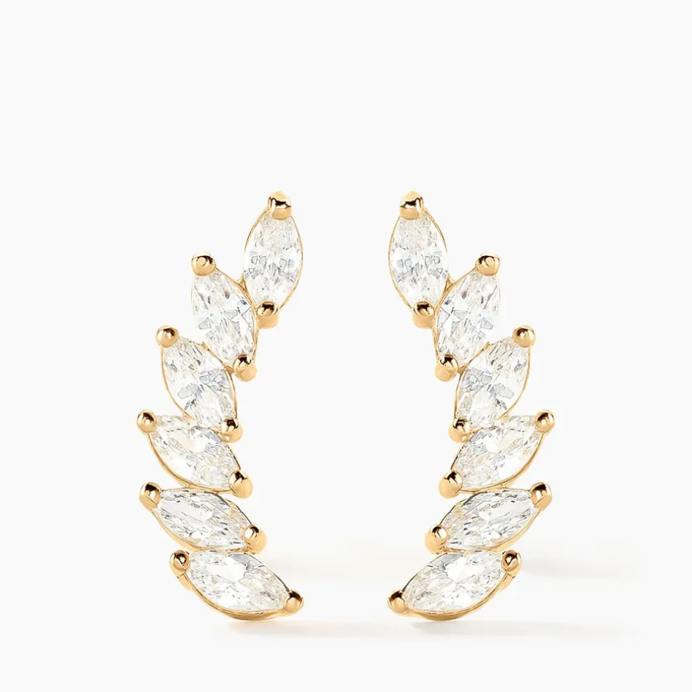 Bijoux D'oreilles Resa Or Jaune Oxyde De Zirconium