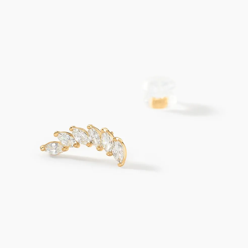 Bijoux D'oreilles Resa Or Jaune Oxyde De Zirconium