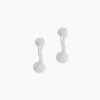 Bijoux D'oreilles Rosely Argent Blanc