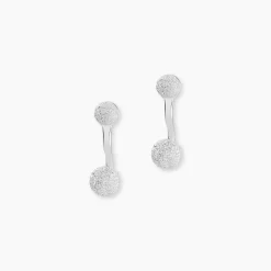 Bijoux D'oreilles Rosely Argent Blanc