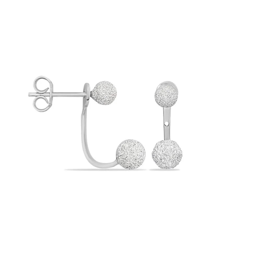 Bijoux D'oreilles Rosely Argent Blanc