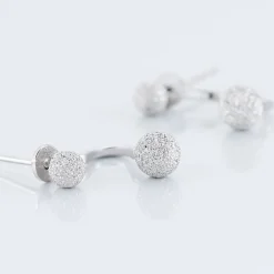 Bijoux D'oreilles Rosely Argent Blanc