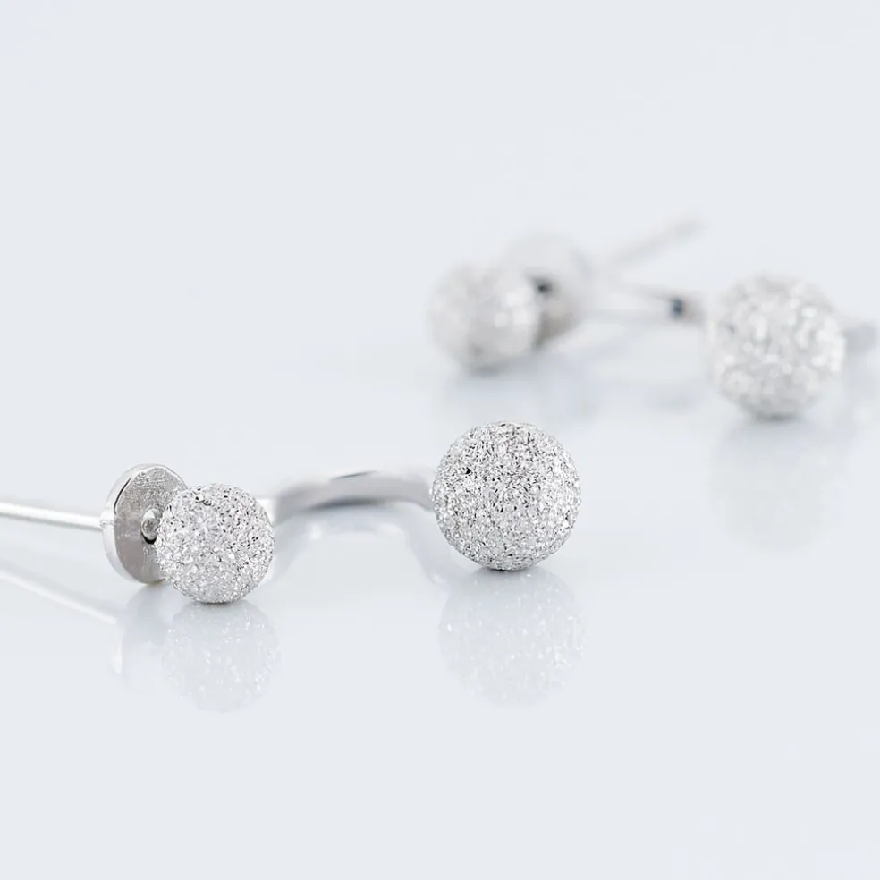 Bijoux D'oreilles Rosely Argent Blanc