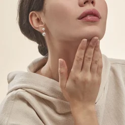 Bijoux D'oreilles Seona Or Jaune Perle De Culture