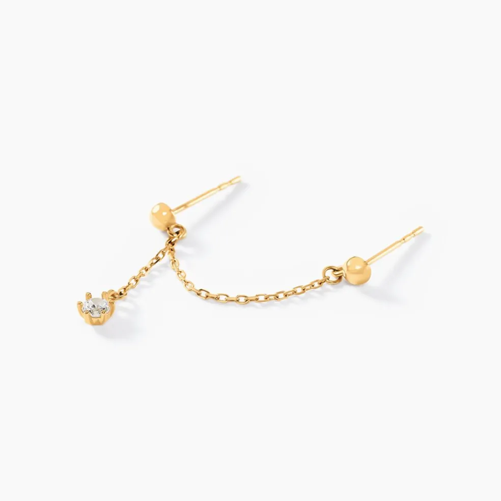Bijoux D'oreilles Sly Or Jaune Oxyde De Zirconium