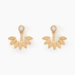 Bijoux D'oreilles Varia Plaqué Or Jaune Oxyde De Zirconium