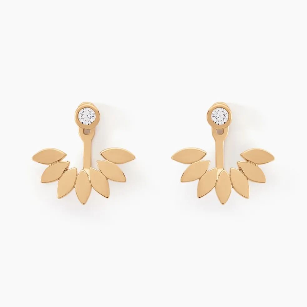 Bijoux D'oreilles Varia Plaqué Or Jaune Oxyde De Zirconium