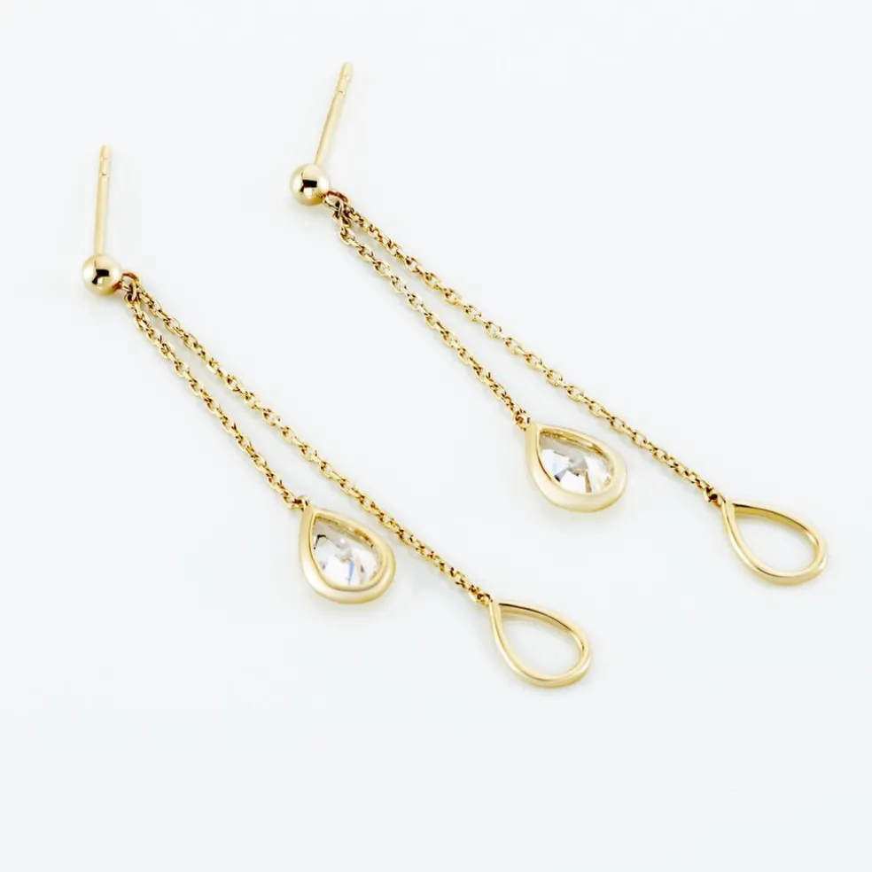 Bo Pendantes Or Jaune Emerika Oxyde De Zirconium