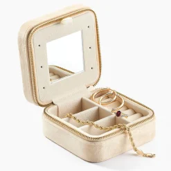 Boite à Bijou Tissu Beige