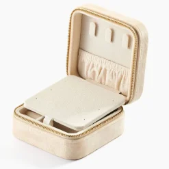 Boite à Bijou Tissu Beige